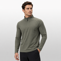 Sweat-shirt pour homme à col montant et demi-zip, design décontracté et tendance, idéal pour le travail et les activités de plein air (OEM/ODM)