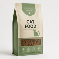 Pochette à fond plat recyclable imprimée en héliogravure personnalisée avec fermeture éclair et valve pour l'emballage d'aliments pour animaux de compagnie et de friandises pour chiens