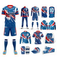 Nouveau design de maillot de football personnalisé, ensembles de football respirants pour l'entraînement des jeunes avec impression par transfert thermique