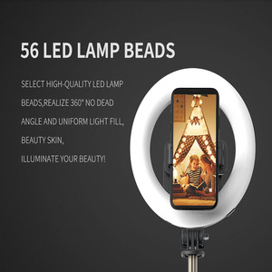 Trépied portable pour <span class=keywords><strong>selfie</strong></span> <span class=keywords><strong>Q07</strong></span> avec anneau lumineux de 6 pouces pour support de téléphone portable - Product Image 4