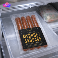 Étiquettes personnalisées pour emballages alimentaires, résistantes à l'huile, pour rouleaux de bœuf surgelés, impression de logo, étiquettes personnalisées imperméables en rouleau, étiquettes personnalisées pour saucisses
