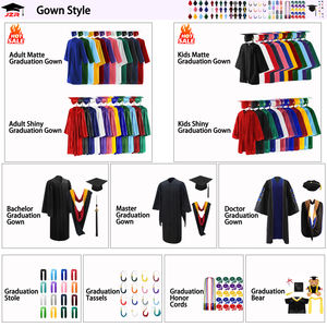 ชุดครุยรับปริญญาสีดำ หมวกครุยรับปริญญา และหมวกสำเร็จการศึกษา สำหรับระดับปริญญาตรีจากมหาวิทยาลัยอเมริกัน ขายส่งจากโรงงาน ปี 2026 - Product Image 3