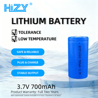 Batterie rechargeable HiZY 16340 3.7V 700mAh avec circuit de protection IC, anti-fuite, accessoires pour lampe torche puissante, LiCoO2, 500 cycles