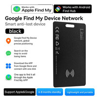 Localisateur de porte-monnaie universel ultra-mince à double système de positionnement global rechargeable pour Apple et Android