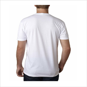T-shirt in cotone 100% di colore bianco a manica corta in Jersey solido bianco all'ingrosso della fabbrica - Product Image 3