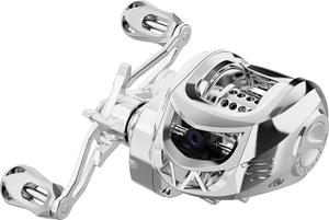 Caña de pescar Luya Comet Small Golf Silver Blade con tira blanca, micro-objeto, boca de caballo asiática, cebo vivo, para pesca en agua dulce, de acero inoxidable - Product Image 3