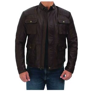 OEM, venta al por mayor, la mejor chaqueta de cuero de vaca de tamaño personalizado para hombres, chaqueta de cuero de moda para hombres de nuevo estilo, MOQ - Product Image 1