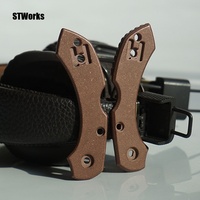 Usine OEM Fabrication Laiton Cuivre edc couteaux accessoires Poignée Couteau Cadre pour spyderco