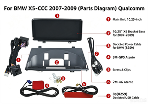 For BMW X5 CCC 2007‑2009 GPS Navigation Carplay Auto <b>Stereo</b> 10.25 Inch HD Android Car Radio Multimedia Player Dual <b>System</b> - Product Image 2