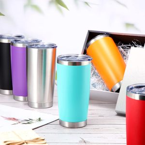 Gobelet isotherme pour voiture en acier inoxydable 304 à double paroi de 20 oz avec logo personnalisé, revêtement en poudre, gobelet de voyage pour café avec couvercle - Product Image 2
