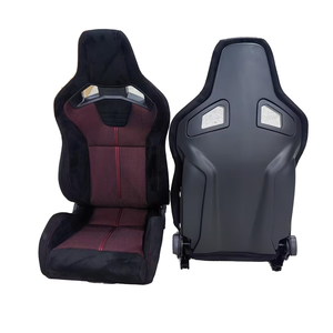 Asiento <span class=keywords><strong>Deportivo</strong></span> Reclinable Gris con Laterales de PVC para Porsche BMW, Mejora del Interior del Automóvil - Product Image 5