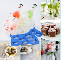 Moules à glace en silicone en forme de chien pour boissons, moules à glaçons pour whisky