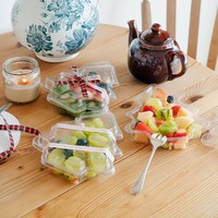 Boîte d'emballage transparente pour gâteau de Noël, mousse de pistache, tiramisu, crème, fraises