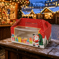 Boîtes à dessert de Noël 1/2/4/6 en papier pour muffins et cupcakes, fabriquées en Chine, pour emporter