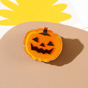 Carino Mini graffio gatto ragno fantasma e zucca forcina per Halloween elegante Cross Border acrilico fermaglio per capelli - Product Image 6