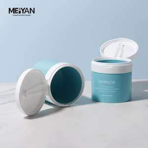 Mypack Tùy Chỉnh Vòng <span class=keywords><strong>PP</strong></span> Matte Màu Xanh Rỗng Mặt Làm Sạch Mực Miếng Bông Container <span class=keywords><strong>Jar</strong></span> Với Nhíp <span class=keywords><strong>180G</strong></span> - Product Image 4