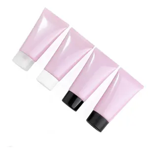 JIE MEI Stock 50g 50ml Pink Purple Cosmetic PE Squeeze Plastic Tube Hand Cream Sunscreen Face Cream Lotion Foundation Pump Tube