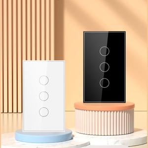 Xzj <span class=keywords><strong>2025</strong></span> ánh sáng tuya thông minh Tempered Glass điều khiển từ xa interruptor inteligente Wifi tường điện thông minh chuyển đổi - Product Image 1