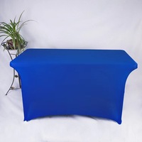 Vente en gros de tissu spandex imprimé sur mesure de 6 pieds pour événements Couverture de table de salon décorative blanche et noire pour hôtels et mariages