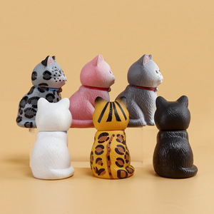 6 unids/set Mini simulación gatito decoración Linda mascota creativa pequeña decoración escritorio pastel decoración Juguetes - Product Image 3