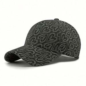 Gorra de béisbol de mezclilla ajustable con jacquard de moda al por mayor, gorra de béisbol de 6 paneles con visera curva - Product Image 4