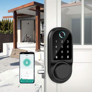 हॉट सेल्स स्मार्ट ऐप कंट्रोल फिंगरप्रिंट और एल्यूमीनियम स्टील ग्लास दरवाजा के लिए प्रमुख पहचान लॉक - Product Image 1