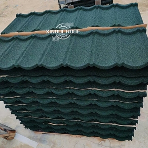 Tuiles de toiture métalliques revêtues de pierre à prix d'usine, haute résistance à la corrosion pour les zones côtières et l'<span class=keywords><strong>immobilier</strong></span> - Product Image 2