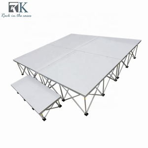 Salón de banquetes portátil, aluminio acrílico blanco, plataforma de escenario rápida de 4x4 pies, escenario de boda portátil - Product Image 1