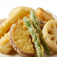 Vegetales Fritos Congelados CN, Tempura Crujiente de 30g, Vegetales Salados Listos para Comer, Refrigerados a -18°C, Vida Útil de 12 Meses
