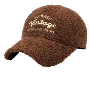 Casquette de baseball chaude pour femmes et jeunes filles, 5 panneaux, 100 % polyester polaire, motif dessin animé, avec fermeture à boucle métallique, pour les quatre saisons - Product Image 5