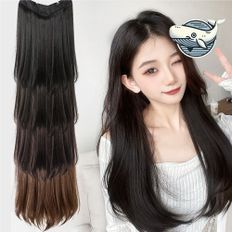 Postizo de cabello largo natural para accesorios de peinado fácil - Product Image 1
