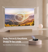 OEM 1600ANSI Akıllı Google Projektör 2G Wifi 4K Desteğiyle Dış Mekan YT/Prime Video Film Projektörü