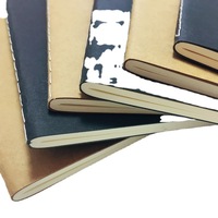 Carnet de notes vintage A7 portable en papier kraft, journal créatif à couverture rigide avec reliure thermique, carnet de poche pour journal intime