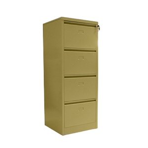 Cost-effective side metal vertical 4 drawer filing cabinet for A4 and Foolscape file paper