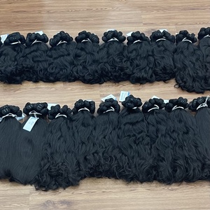 Extensiones de cabello humano vietnamita natural, cabello liso y ondulado, cabello de trama listo para enviar - Product Image 1