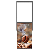 Haute luminosité 43/55 pouces LCD affichage de fenêtre numérique signalisation double face 4K fenêtres au sol faisant face au kiosque
