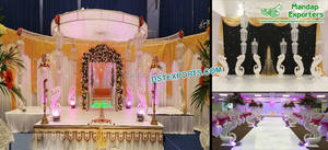 Exclusivo Elefante Boda Cristal Mandap EE. UU. Diseñador Elefante Cristal Boda Mandap Boda India Cristal Mandap Set Fábrica - Product Image 3