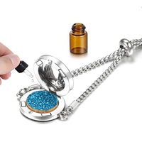 Bracelet diffuseur d'huiles essentielles anti-moustiques unisexe en acier inoxydable électroplaqué, motif ailes d'ange, best-seller TikTok