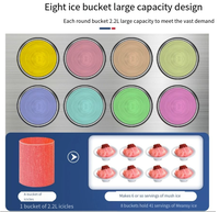 Bloc de glace cylindrique coloré en acier inoxydable faisant la machine nouvelle usine de congélation pour la production de briques de crème glacée