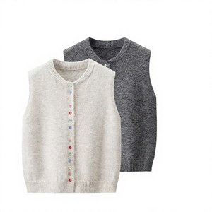 Chaleco de Punto Casual de Moda Otoñal de 3 Colores con Botones para Mujer - Product Image 3