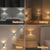 Lampe d'armoire moderne minimaliste en plastique avec détecteur de mouvement, rétroéclairage RGB, conception intelligente à détection de mouvement ; s'allume/s'éteint à la détection d'une personne