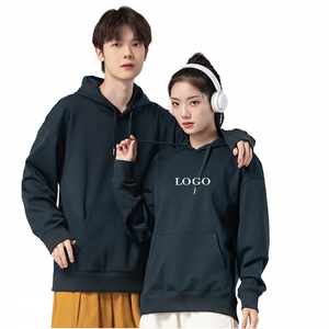 Sweat-shirt à capuche unisexe surdimensionné 500 g/m² avec logo personnalisé en relief 3D sur le dos et la capuche, couleur unie, pour l'hiver, pour homme - Product Image 1