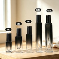 Petites bouteilles d'huiles essentielles 3ml 5ml 8ml 10ml 15ml, flacons carrés en verre pour décanter, échantillons