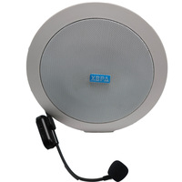 Microphone sans fil portable 2,4 GHz pour mosquée, école, hôtel, magasin, salle de réunion, guide touristique, haut-parleur mural ou de plafond intérieur/extérieur