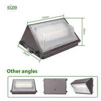 Projecteur mural LED de qualité commerciale MIC 60W 100W 120W pour la sécurité des bâtiments, extérieur, semi-couplé, ETL DLC