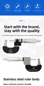 Calibrador Vernier de 0-25 mm de Diámetro Exterior con Tornillo de Contrapeso, Hecho en China - Product Image 4