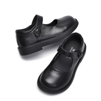 Chaussures d'école élégantes pour filles en PU avec fermeture auto-agrippante, style bottines pour occasions formelles