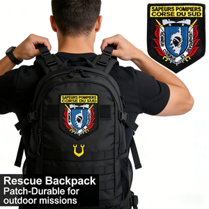 AWELLS – Écusson brodé authentique <span class=keywords><strong>de</strong></span> <span class=keywords><strong>pompier</strong></span> <span class=keywords><strong>français</strong></span> <span class=keywords><strong>de</strong></span> haute qualité, durable, pour collectionneurs et uniformes - Product Image 1