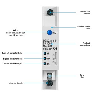 Graffiti <span class=keywords><strong>Zigbee</strong></span> Draadloze Slimme Energiemeter Tuya App Compatibele Meter - Product Image 1