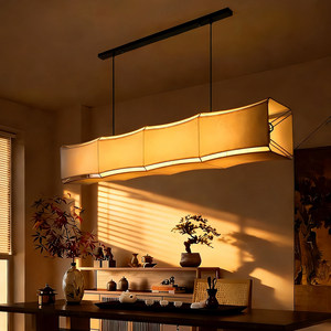 Japanese Style Long Pendant <b>Light</b> 120Cm 150Cm Led E27 Six Head Chandelier For <b>Dining</b> Room Tea Room Home Decor - Product Image 3